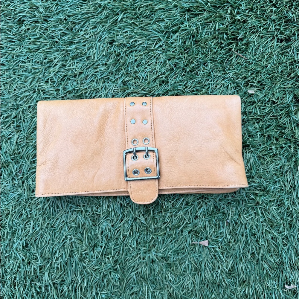 Sophia Visconti Tan Leather Wristlet